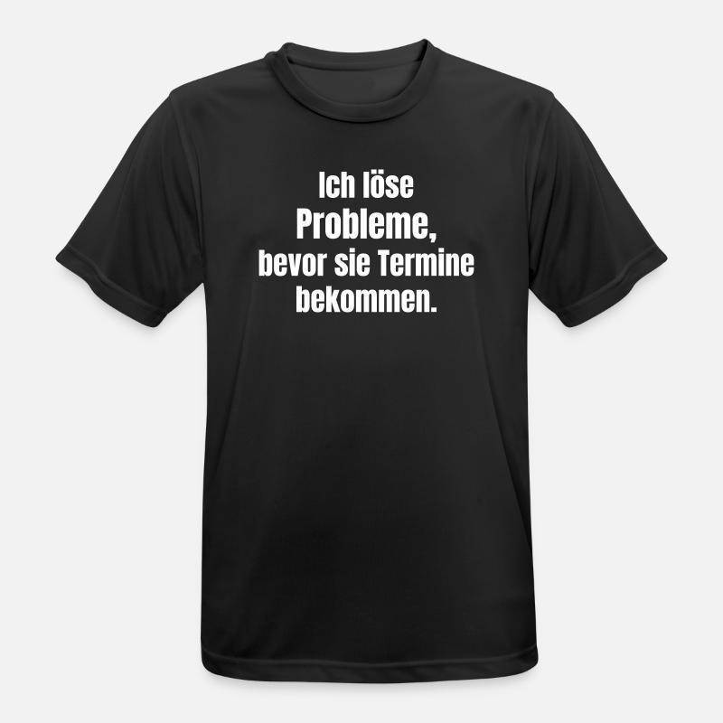 Proactive resolution before appointments - Men's Breathable T-Shirt - black