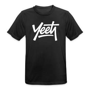 Yeet – Lustige Gen-Alpha-Memes - Männer T-Shirt atmungsaktiv - Schwarz - Vorne - AI Model Male 178 light (178cm)