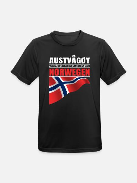 AUSTVÅGØY - Men's Breathable T-Shirt - black