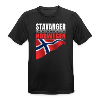 Stavanger - Men's Breathable T-Shirt - black - Front - AI Model Male 178 light (178cm)