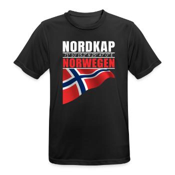 Nordkap - Männer T-Shirt atmungsaktiv - Schwarz - Vorne - AI Model Male 178 light (178cm)