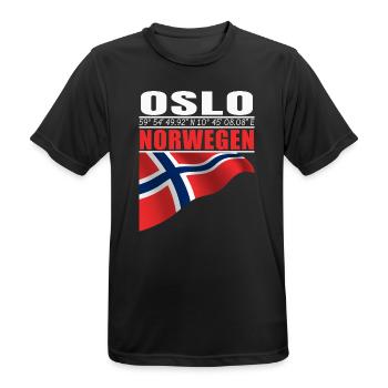 Oslo - Men's Breathable T-Shirt - black - Front - AI Model Male 178 light (178cm)