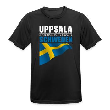 Uppsala - Men's Breathable T-Shirt - black - Front - AI Model Male 178 light (178cm)