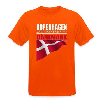 Copenhagen - Men's Breathable T-Shirt - neon orange - Front - AI Model Male 185 dark (185cm)