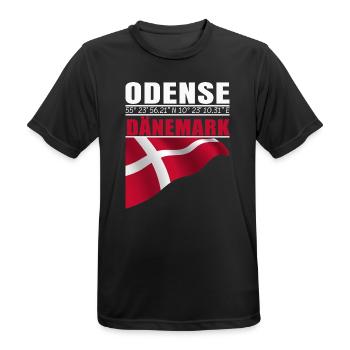Odense - Men's Breathable T-Shirt - black - Front - AI Model Male 178 light (178cm)