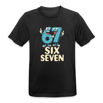 US Flag 67 Memes Six Seven - Men's Breathable T-Shirt - black - Front - AI Model Male 178 light (178cm)