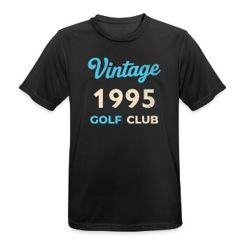 Cadeau rétro de l’année de naissance du club de golf vintage 1995 - T-shirt respirant Homme - noir - Devant - AI Model Male 178 light (178cm)