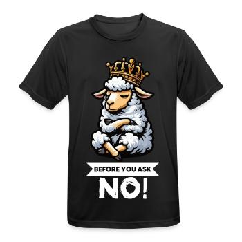Before You Ask Sheep Sheep Shepherd Sheep Holder - Men's Breathable T-Shirt - black - Front - AI Model Male 178 light (178cm)