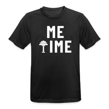 Me Time Dumbbell Gym - Men's Breathable T-Shirt - black - Front - AI Model Male 178 light (178cm)