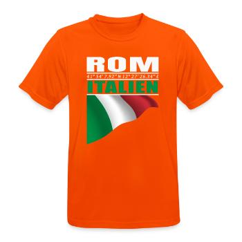 Rome - Men's Breathable T-Shirt - neon orange - Front - AI Model Male 185 dark (185cm)