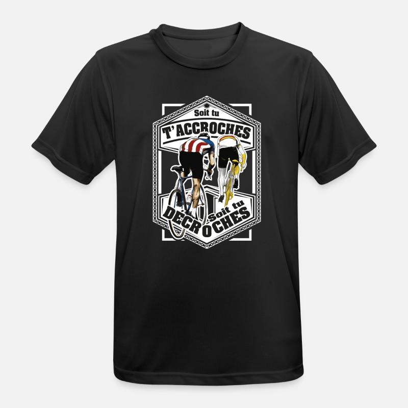 Hooks oder Stalls Cycling - Männer T-Shirt atmungsaktiv - Schwarz