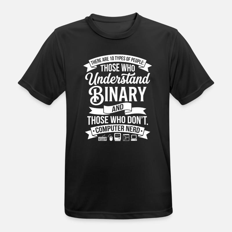 Binary Understander: Nerd Saying Shirt - Men's Breathable T-Shirt - black