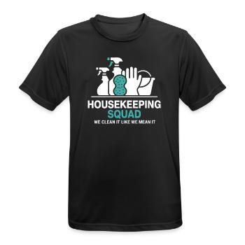 Lustiges Putzen Design - Männer T-Shirt atmungsaktiv - Schwarz - Vorne - AI Model Male 178 light (178cm)