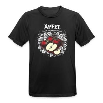 Apple Still Life Black & White Vintage - Men's Breathable T-Shirt - black - Front - AI Model Male 178 light (178cm)