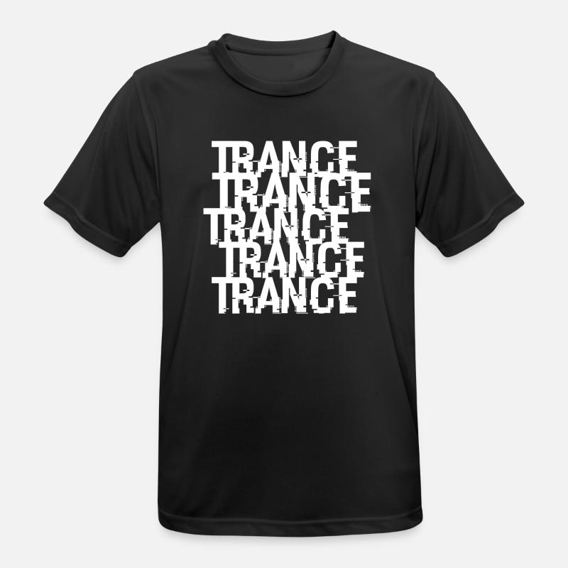Trance Typographic Pattern - Men's Breathable T-Shirt - black
