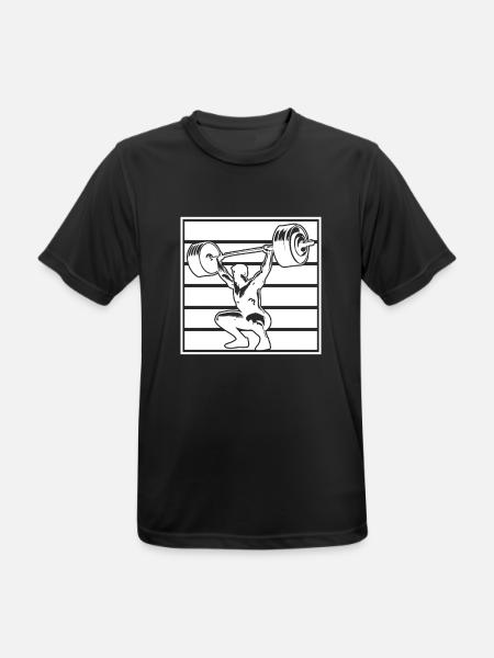 Powerlifting Bodybuilder Weightlifter Gym - Men's Breathable T-Shirt - black