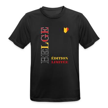 Belgium Limited Edition Graphic - Men's Breathable T-Shirt - black - Front - AI Model Male 178 light (178cm)