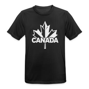 Canada Maple Leaf Logo - Men's Breathable T-Shirt - black - Front - AI Model Male 178 light (178cm)