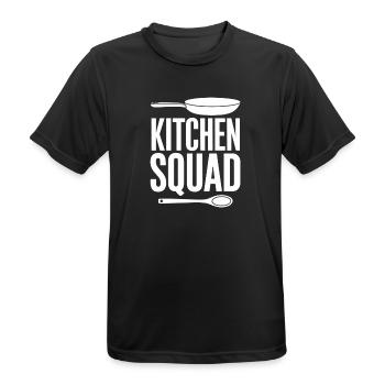Équipe de cuisine Équipe de cuisine Équipe de cuisine Chefs amateurs - T-shirt respirant Homme - noir - Devant - AI Model Male 178 light (178cm)