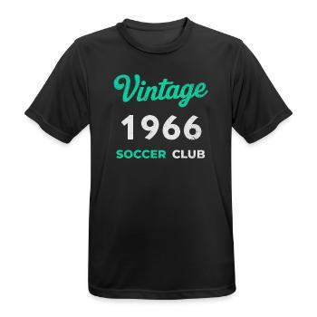 Vintage 1966 – Soccer Club Retro Birth Year - Men's Breathable T-Shirt - black - Front - AI Model Male 178 light (178cm)