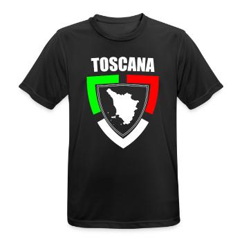 Souvenir toscane en t-shirt tricolore d’Italie - T-shirt respirant Homme - noir - Devant - AI Model Male 178 light (178cm)