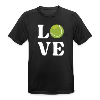 Amateur de tennis - T-shirt respirant Homme - noir - Devant - AI Model Male 178 light (178cm)