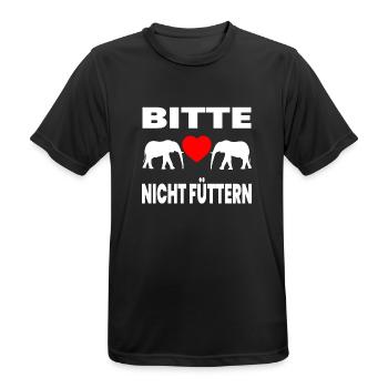 Éléphants - T-shirt respirant Homme - noir - Devant - AI Model Male 178 light (178cm)