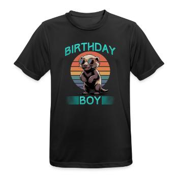Funny Honey Badger - Männer T-Shirt atmungsaktiv - Schwarz - Vorne - AI Model Male 178 light (178cm)