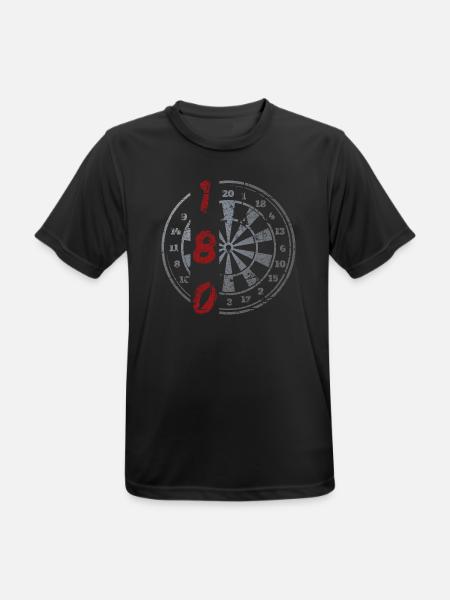 Darts 180 Vintage Dartscheibe - Männer T-Shirt atmungsaktiv - Schwarz