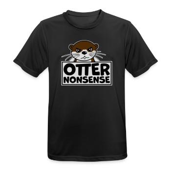 Otter Nonsense Lustig Wortspiel Otter Liebe Spruch - Männer T-Shirt atmungsaktiv - Schwarz - Vorne - AI Model Male 178 light (178cm)