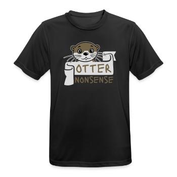 Otter Nonsense Lustig Wortspiel Otter Liebe Spruch - Männer T-Shirt atmungsaktiv - Schwarz - Vorne - AI Model Male 178 light (178cm)