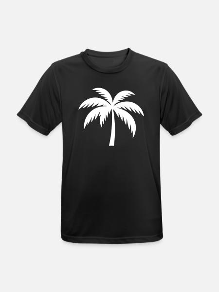 Palm Tree Silhouette - Men's Breathable T-Shirt - black