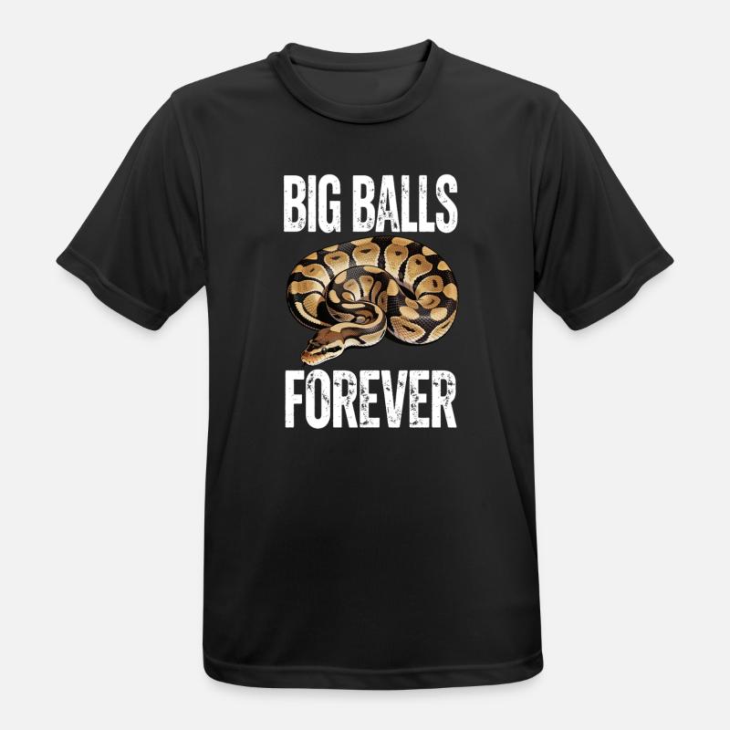Königspython Schlangen Liebhaber Terrarium Python - Männer T-Shirt atmungsaktiv - Schwarz