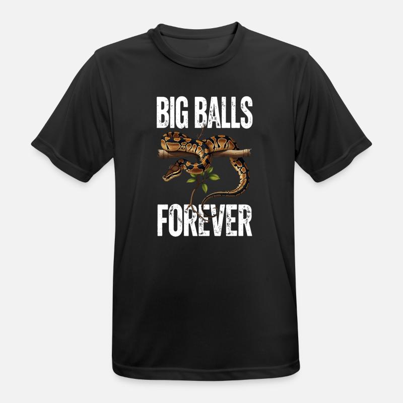 Königspython Schlangen Liebhaber Terrarium Python - Männer T-Shirt atmungsaktiv - Schwarz