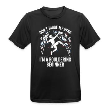 Ne jugez pas mon banc de théâtre—débutant en bloc - T-shirt respirant Homme - noir - Devant - AI Model Male 178 light (178cm)