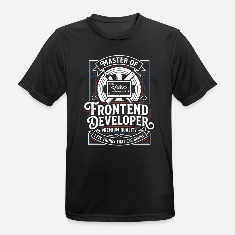 Frontend Master: CSS HTML Art - Men's Breathable T-Shirt - black