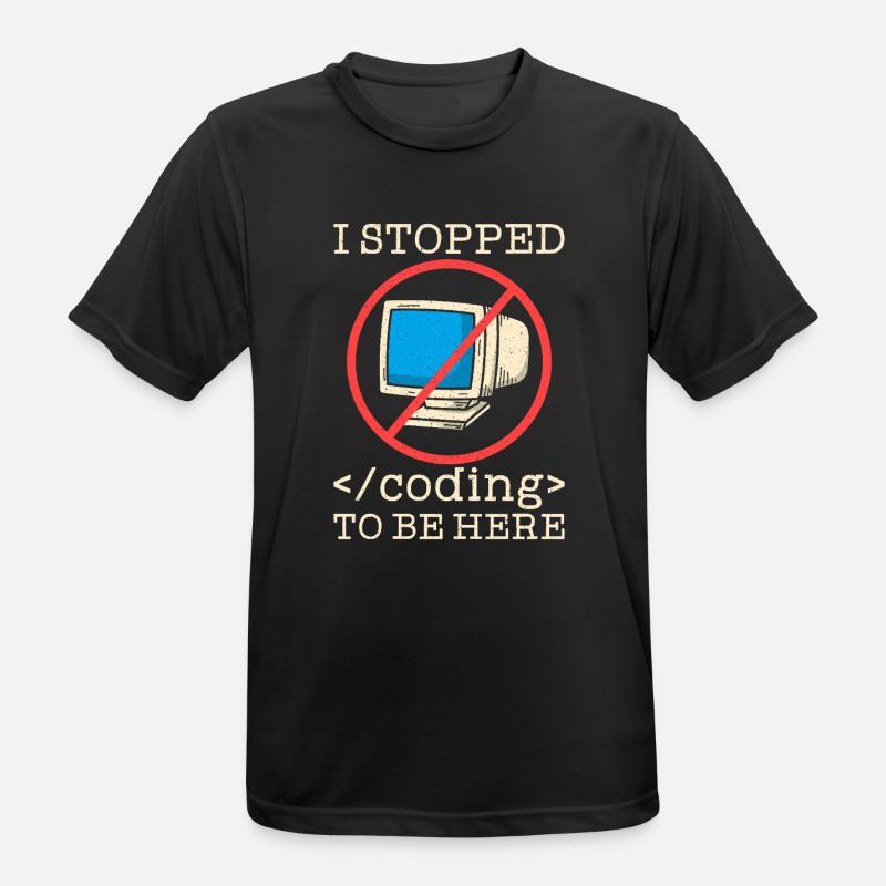 Coding funny saying programmer - Men's Breathable T-Shirt - black