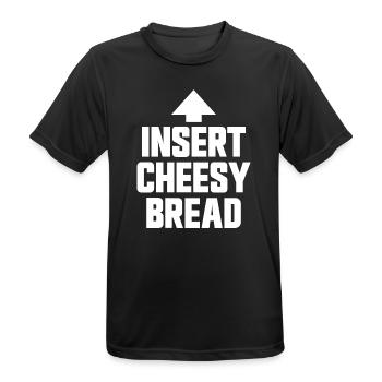 Cheese bread (favorite food) - Men's Breathable T-Shirt - black - Front - AI Model Male 178 light (178cm)
