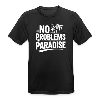 Keine Probleme im Paradies - Männer T-Shirt atmungsaktiv - Schwarz - Vorne - AI Model Male 178 light (178cm)