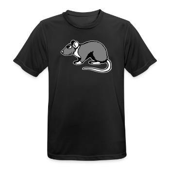 Cool Rat Sunglasses Side Funny Rodent - Men's Breathable T-Shirt - black - Front - AI Model Male 178 light (178cm)
