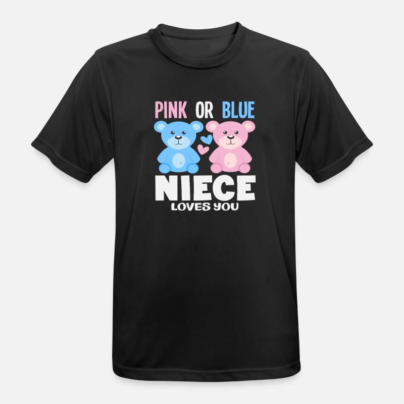 Pink Oder Blau Nichte Liebt Dich - Männer T-Shirt atmungsaktiv - Schwarz