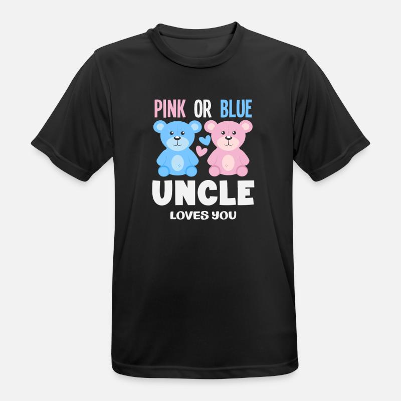 Pink Oder Blau Onkel Liebt Dich - Männer T-Shirt atmungsaktiv - Schwarz