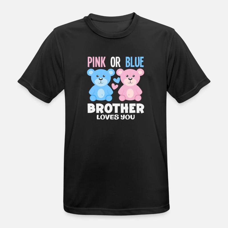 Pink Oder Blau Bruder Liebt Dich - Männer T-Shirt atmungsaktiv - Schwarz