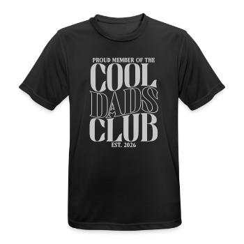 Cool Dads Club - Dad 2026 Gift - Men's Breathable T-Shirt - black - Front - AI Model Male 178 light (178cm)