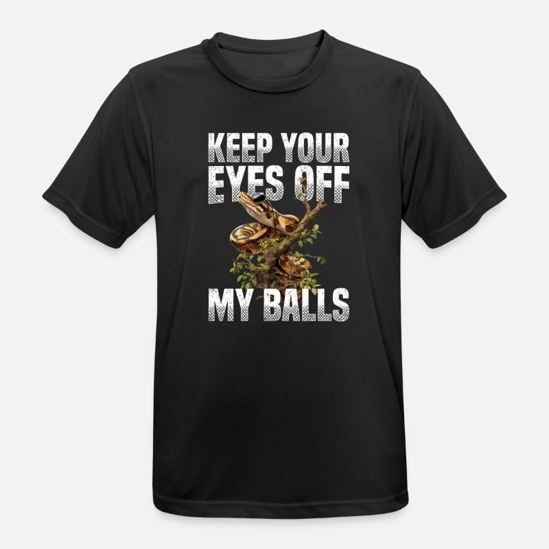 Königspython Schlangen Liebhaber Terrarium Python - Männer T-Shirt atmungsaktiv - Schwarz