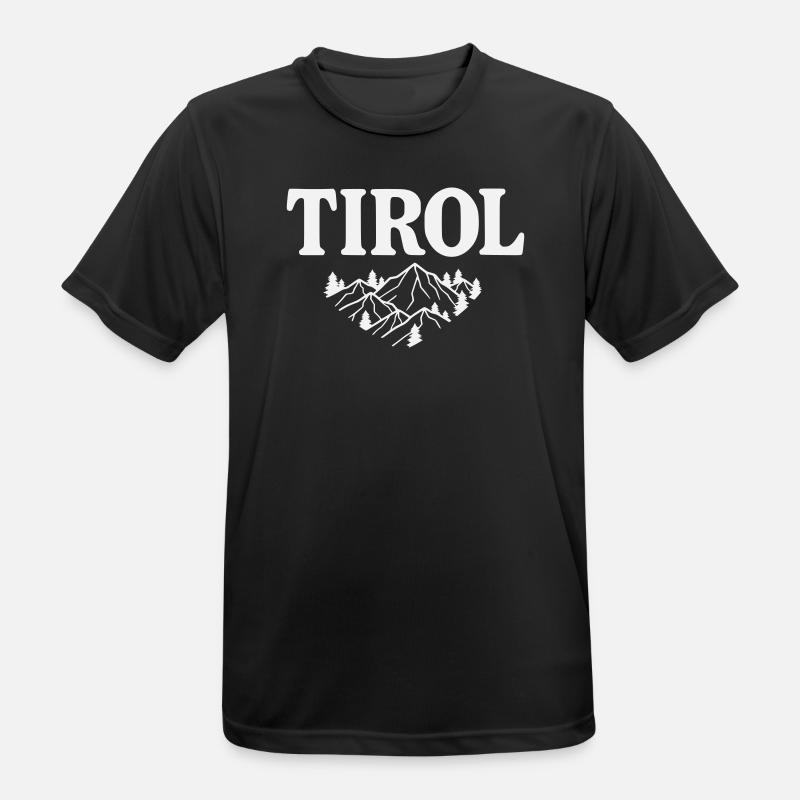Tyrol Mountain Silhouette Alpine Motif - Men's Breathable T-Shirt - black
