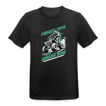 Quad ATV Garçons Hommes Quad Wheeler - T-shirt respirant Homme - noir - Devant - AI Model Male 178 light (178cm)