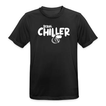 Süßes Lazy Vibes Tee – Geschenk Idee Serialchiller - Männer T-Shirt atmungsaktiv - Schwarz - Vorne - AI Model Male 178 light (178cm)