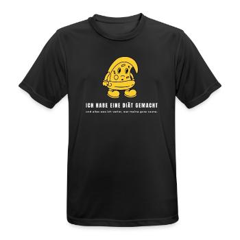 Ich habe eine Diät gemacht - Lustiger Spruch Diät  - Männer T-Shirt atmungsaktiv - Schwarz - Vorne - AI Model Male 178 light (178cm)