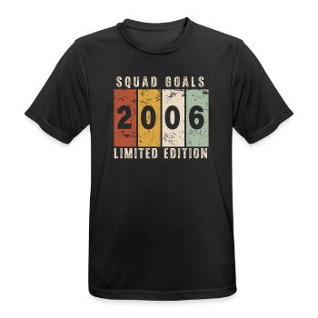 Jubiläum 2006 – 20 Jahre - Männer T-Shirt atmungsaktiv - Schwarz - Vorne - AI Model Male 178 light (178cm)
